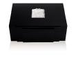 Masque de femme jewellery box in numbered edition, black lacquered with clear crystal, medium size black lacquered - Lalique